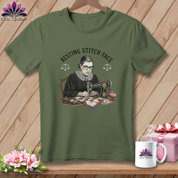MyDesigns Physical Item S / Hemp Ruth Sewder Ginsburg - Resting Stitch Face ~ Premium Tee