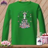 MyDesigns Physical Item S / Irish Green Fray-da Kahio - Resting Stitch Face ~ Long Sleeve Tee