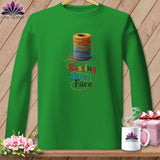 MyDesigns Physical Item S / Irish Green Twisted - Resting Stitch Face ~ Long Sleeve Tee