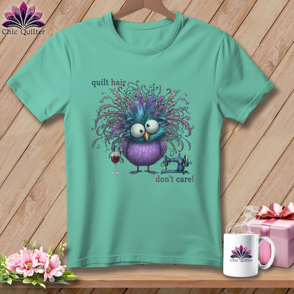 MyDesigns Physical Item S / Island Reef Quilt Hair Don’t Care ~ Velma Nightwing ~ Premium Tee