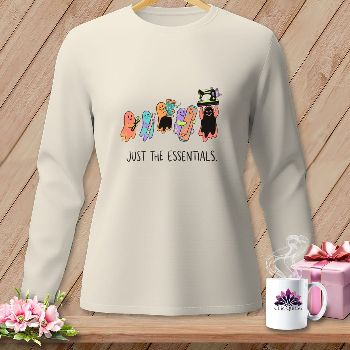MyDesigns Physical Item S / Ivory Just The Essentials. ~ Long Sleeve Tee