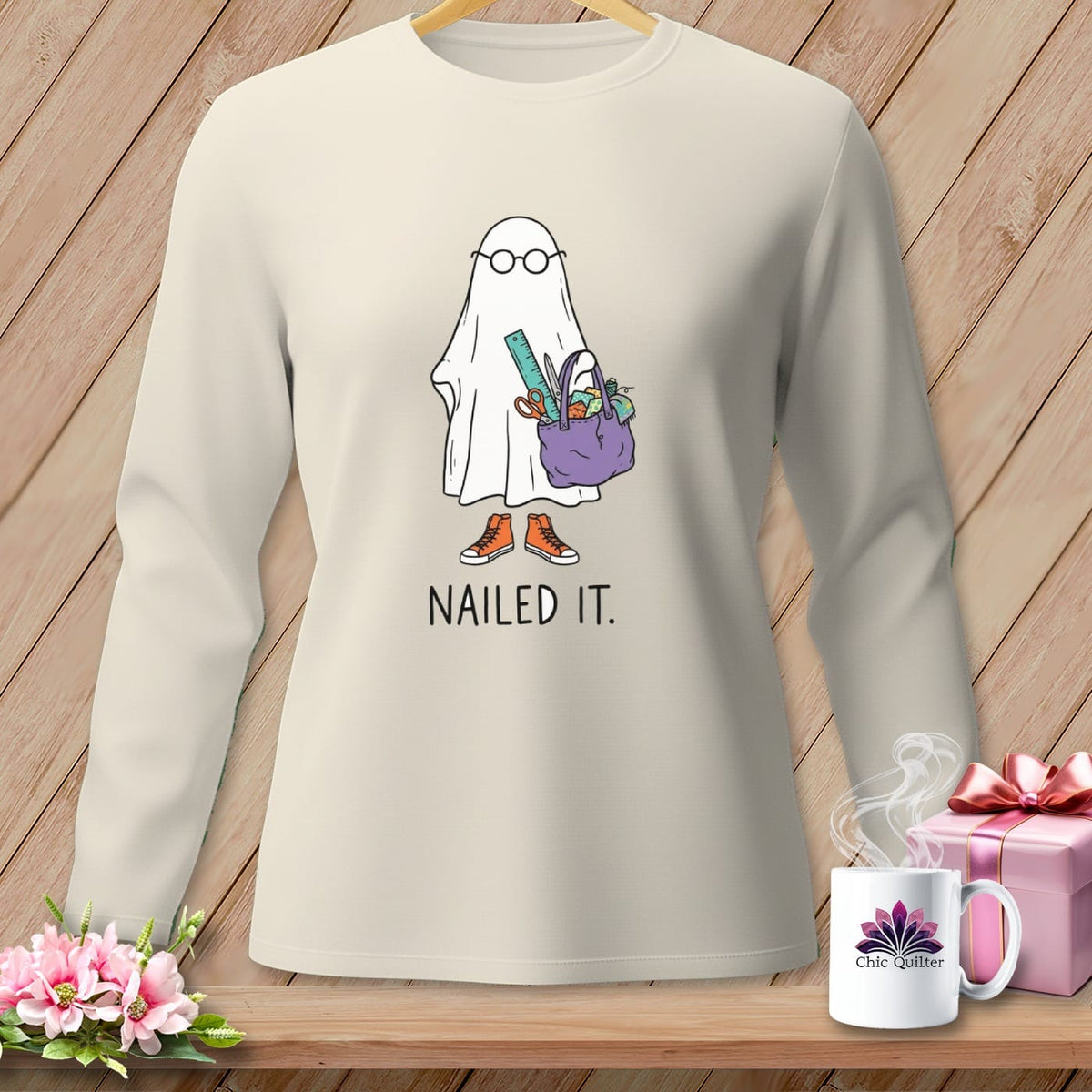 MyDesigns Physical Item S / Ivory Nailed It. ~ Long Sleeve Tee
