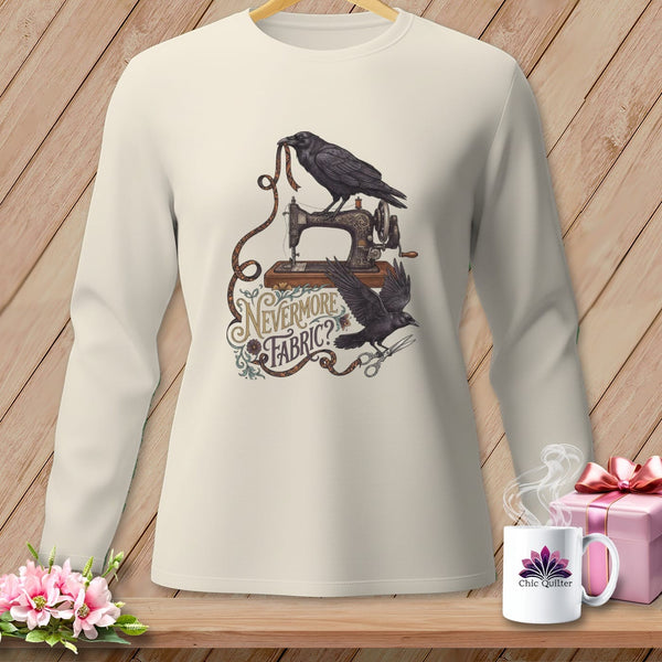 MyDesigns Physical Item S / Ivory Nevermore Fabric? ~ Long Sleeve Tee