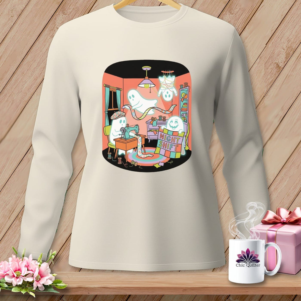 MyDesigns Physical Item S / Ivory Night Shift ~ Pendant Lamp ~ Long Sleeve Tee