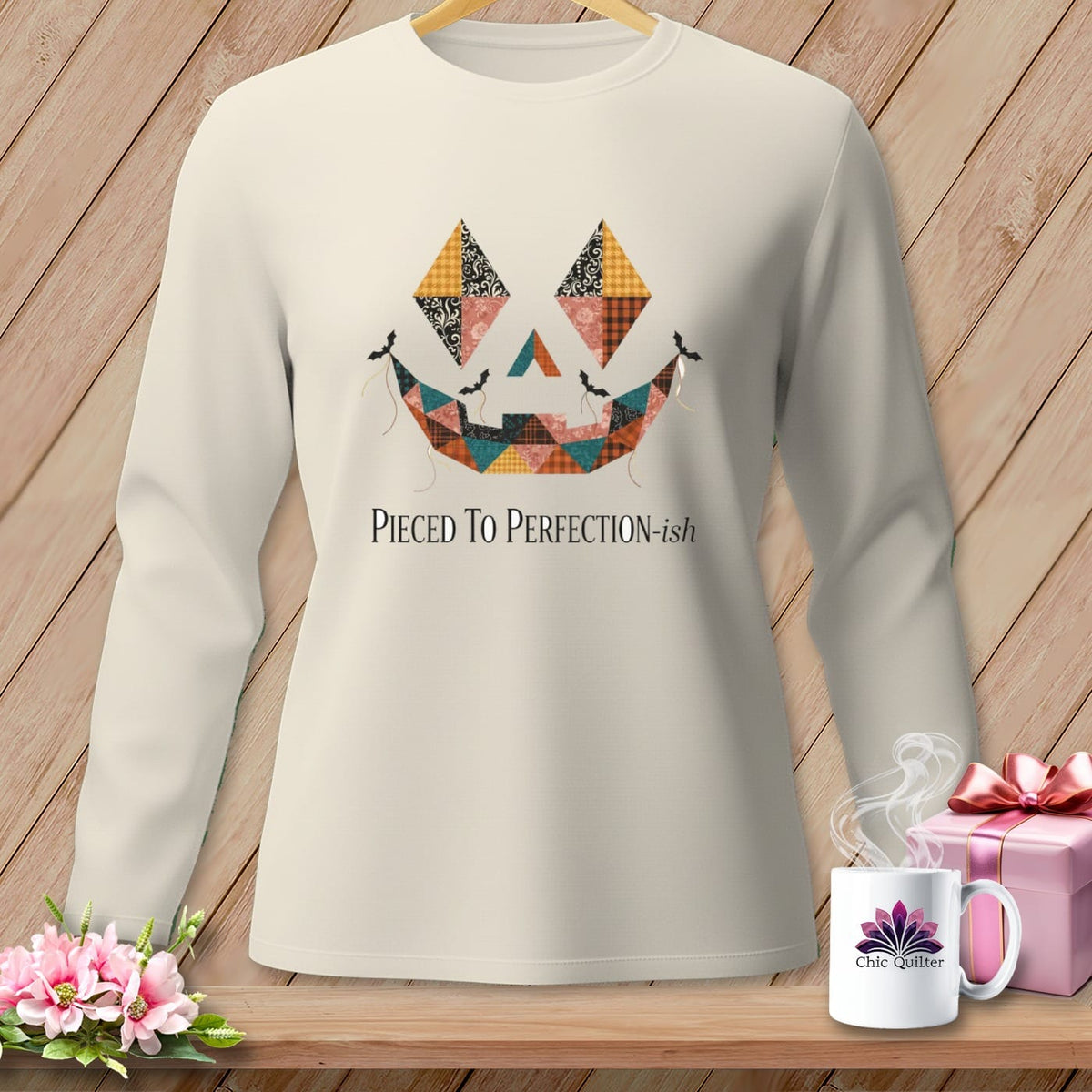 MyDesigns Physical Item S / Ivory Pieced to Perfection-ish ~ Diamond Eyes ~ Long Sleeve Tee
