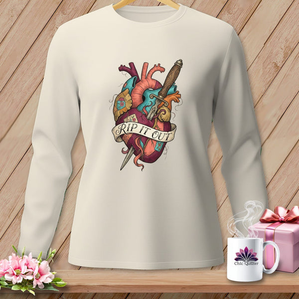 MyDesigns Physical Item S / Ivory Rip It Out ~ Long Sleeve Tee