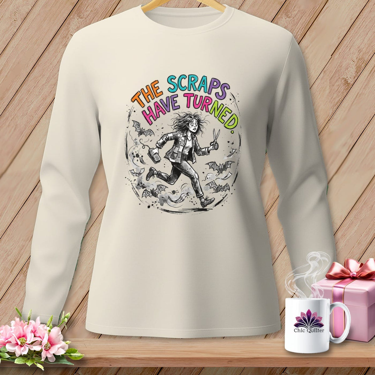 MyDesigns Physical Item S / Ivory The Scraps Have Turned. ~ Long Sleeve Tee