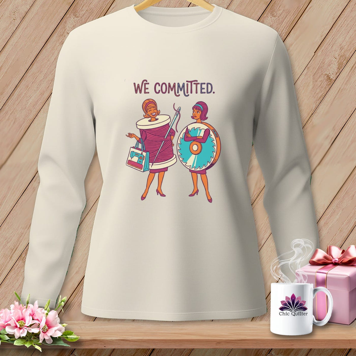 MyDesigns Physical Item S / Ivory We Committed. ~ Long Sleeve Tee