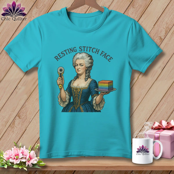 MyDesigns Physical Item S / Lagoon Blue Marie FabCakes-Nette - Resting Stitch Face ~ Premium Tee