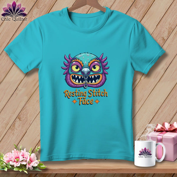 MyDesigns Physical Item S / Lagoon Blue Snipzilla - Resting Stitch Face ~ Premium Tee