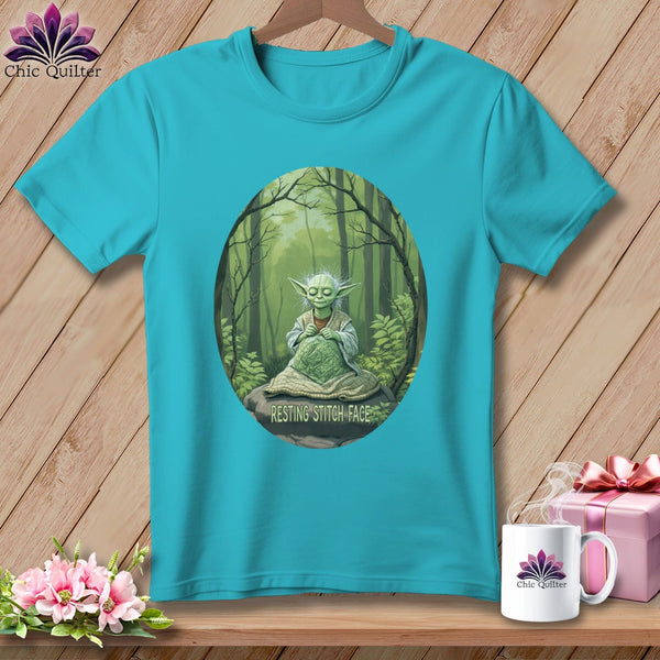 MyDesigns Physical Item S / Lagoon Blue Yo-Yo-Da - Resting Stitch Face ~ Premium Tee