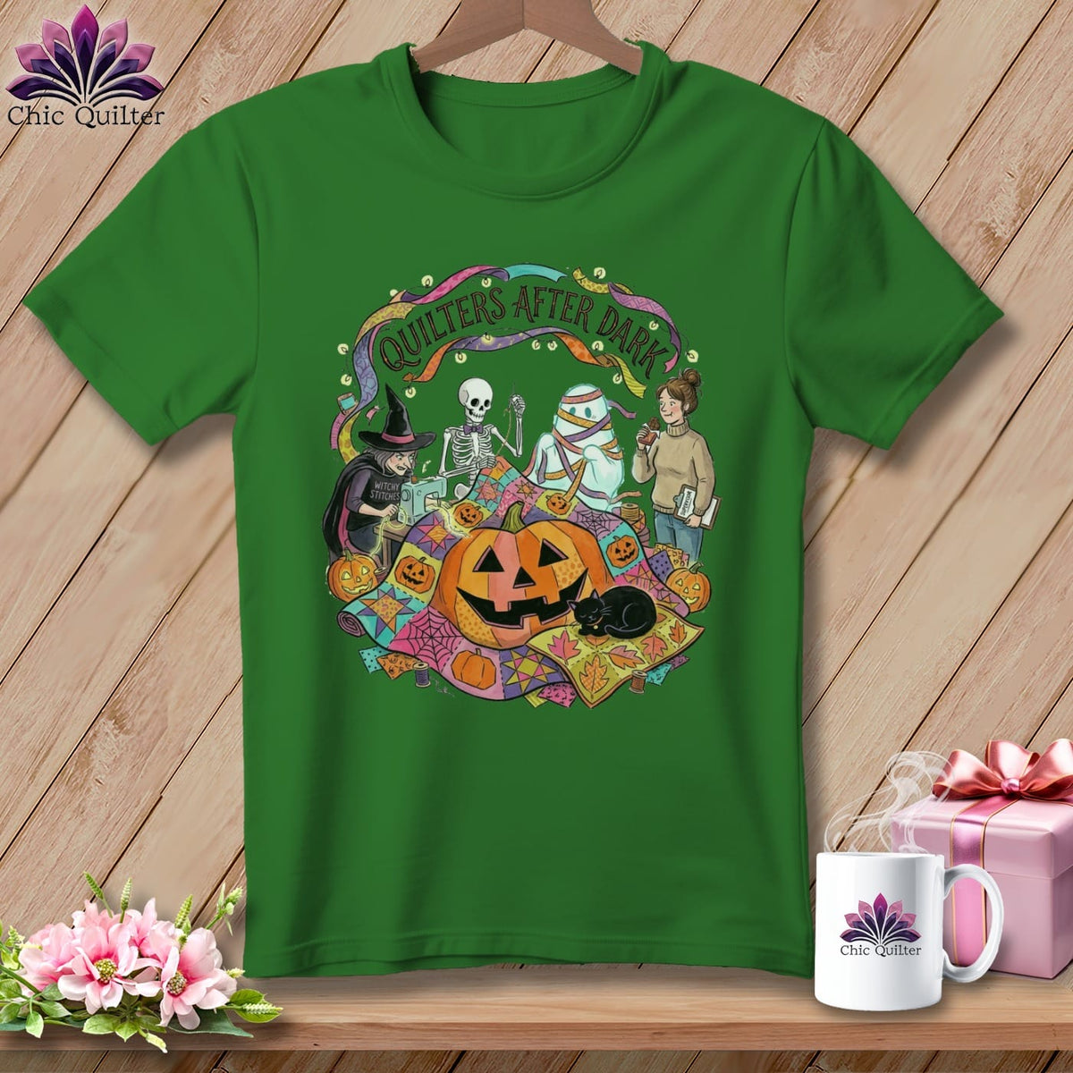 MyDesigns Physical Item S / Leaf Quilters After Dark ~ Relaxed Fit Tee