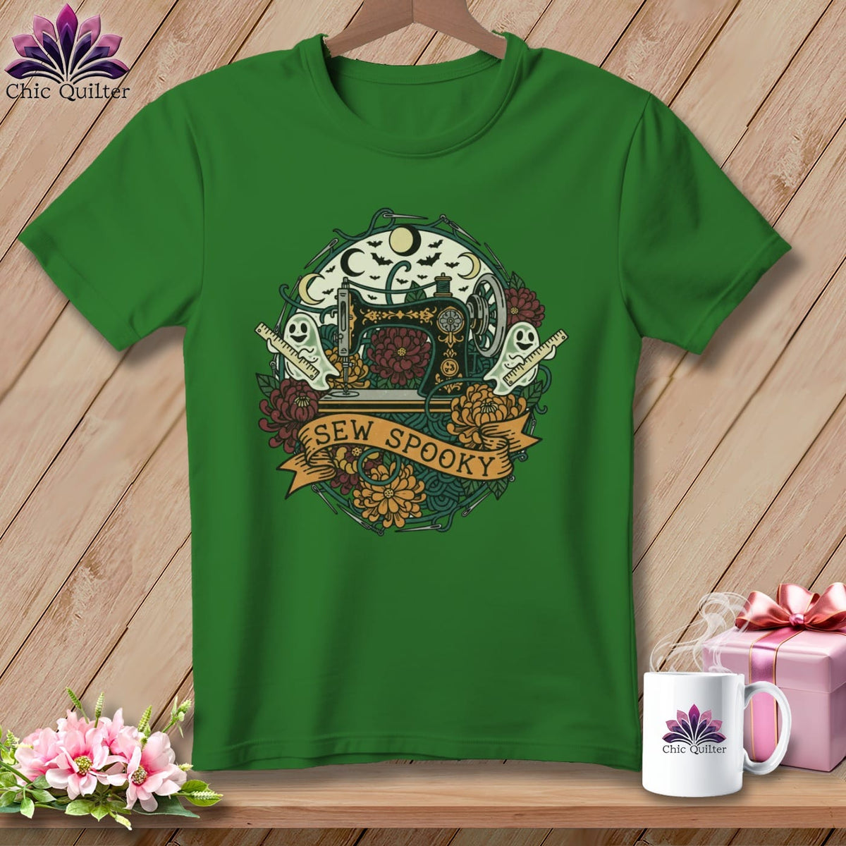 MyDesigns Physical Item S / Leaf Sew Spooky ~ Gold Machine ~ Relaxed Fit Tee