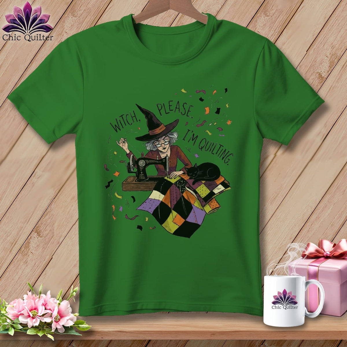 MyDesigns Physical Item S / Leaf WITCH, PLEASE. I'M QUILTING. ~ Relaxed Fit Tee