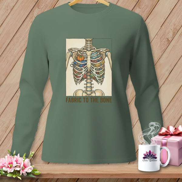 MyDesigns Physical Item S / Light Green Fabric to the Bone ~ Long Sleeve Tee