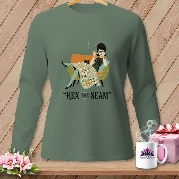 MyDesigns Physical Item S / Light Green Hex The Seam ~ Long Sleeve Tee