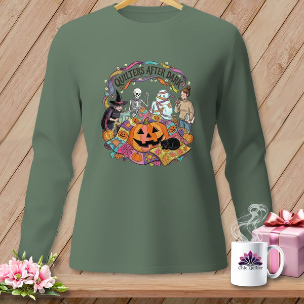 MyDesigns Physical Item S / Light Green Quilters After Dark ~ Long Sleeve Tee
