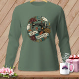 MyDesigns Physical Item S / Light Green Sew Spooky ~ Hand-Crank ~ Long Sleeve Tee