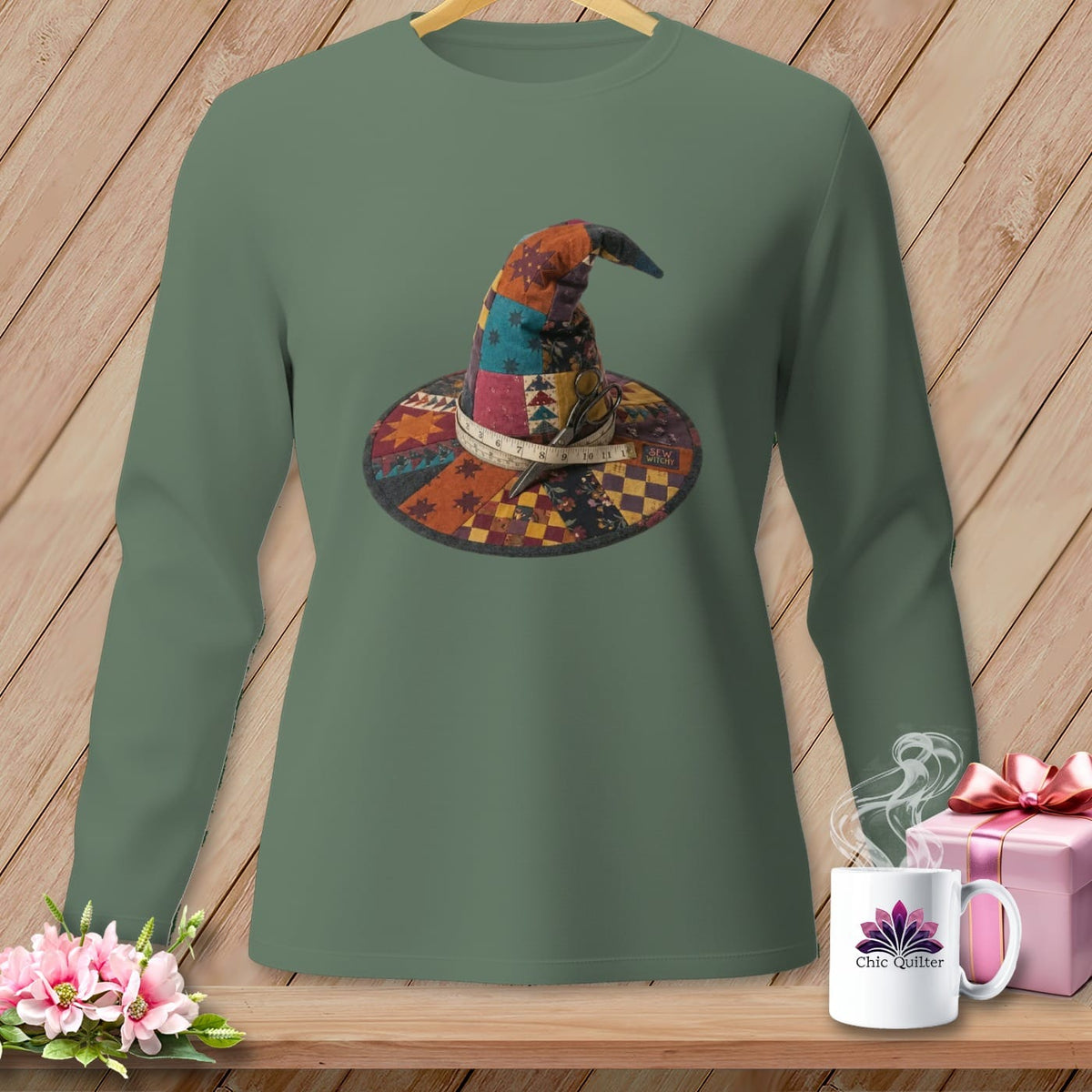 MyDesigns Physical Item S / Light Green Sew Witchy ~ Long Sleeve Tee