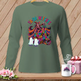 MyDesigns Physical Item S / Light Green Ta-Da, Witches ~ Long Sleeve Tee