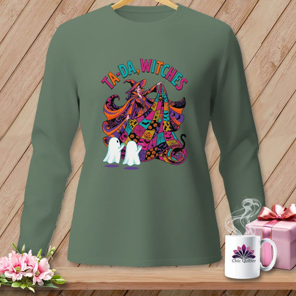 MyDesigns Physical Item S / Light Green Ta-Da, Witches ~ Long Sleeve Tee