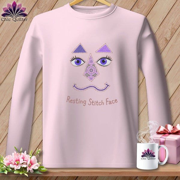 MyDesigns Physical Item S / Light Pink All Tied Up - Resting Stitch Face ~ Long Sleeve Tee