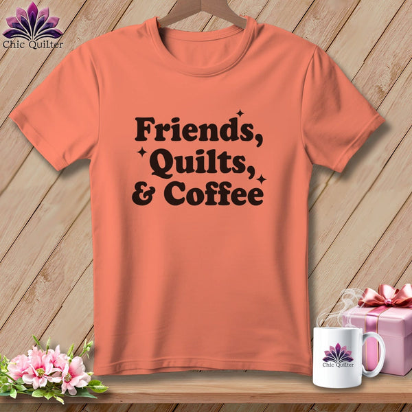 MyDesigns Physical Item S / Melon Friends, Quilts & Coffee ~ Premium Tee