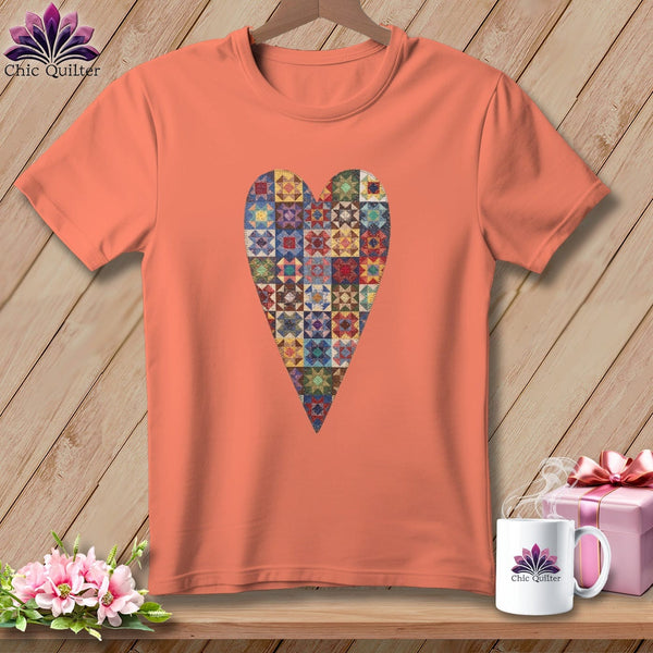 MyDesigns Physical Item S / Melon Patchwork Heart ~ Premium Tee