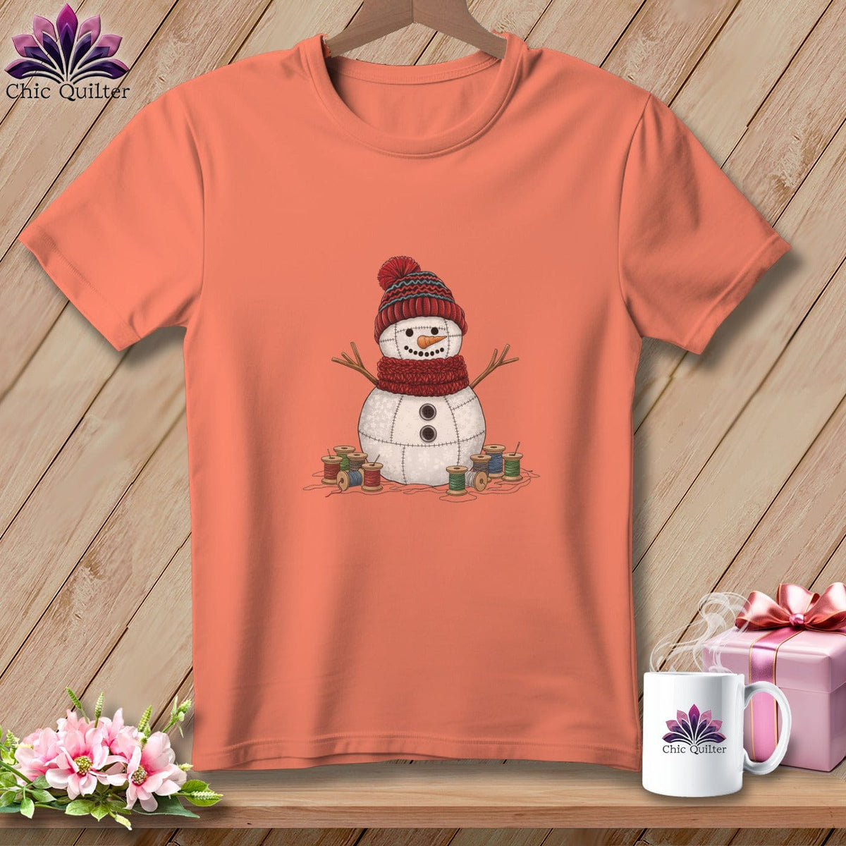 MyDesigns Physical Item S / Melon The Quilted Snowman ~ Premium Tee