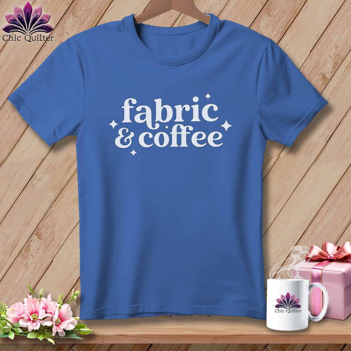 MyDesigns Physical Item S / Mystic Blue Fabric & Coffee ~ Premium Tee