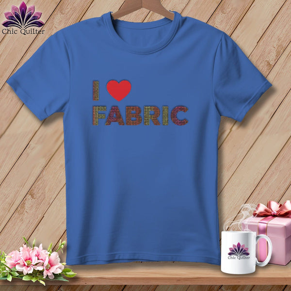 MyDesigns Physical Item S / Mystic Blue I ❤️ Fabric ~ Premium Tee