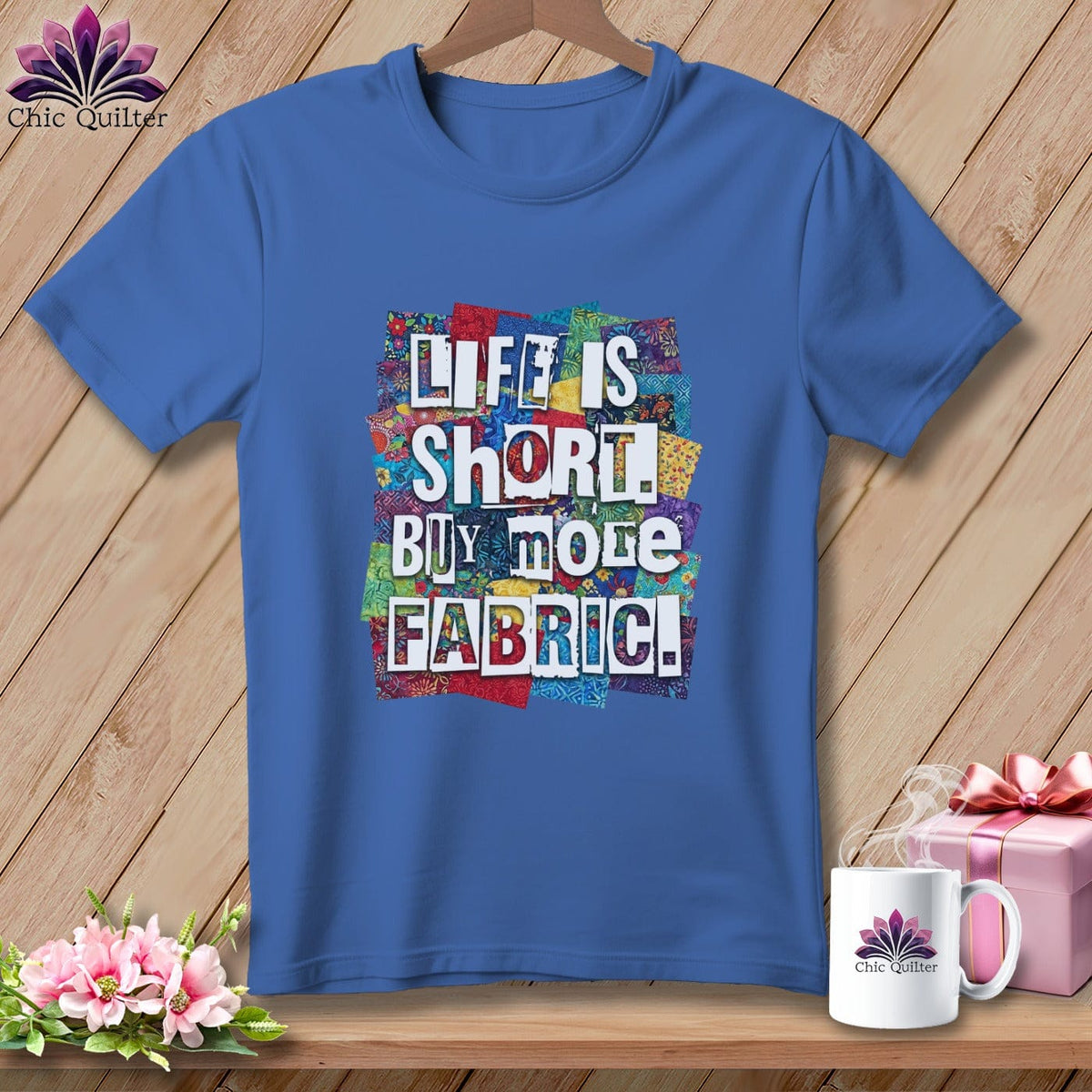 MyDesigns Physical Item S / Mystic Blue Life is Short. Buy More Fabric. ~ Premium Tee