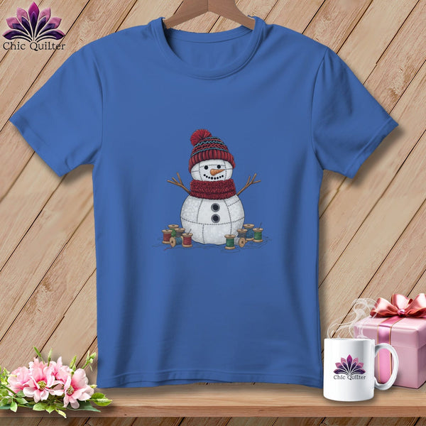 MyDesigns Physical Item S / Mystic Blue The Quilted Snowman ~ Premium Tee