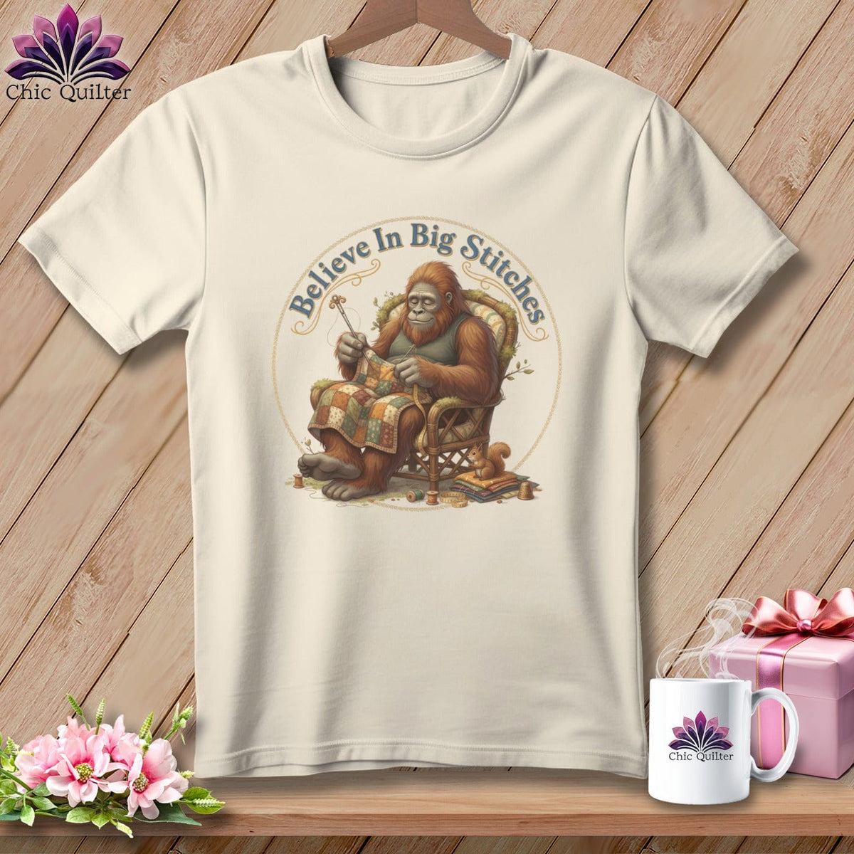 MyDesigns Physical Item S / Natural Big Foot Stitcher ~ Relaxed Fit Tee