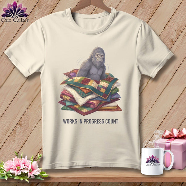 MyDesigns Physical Item S / Natural Big Foots Pile-o-Quilts ~ Relaxed Fit Tee