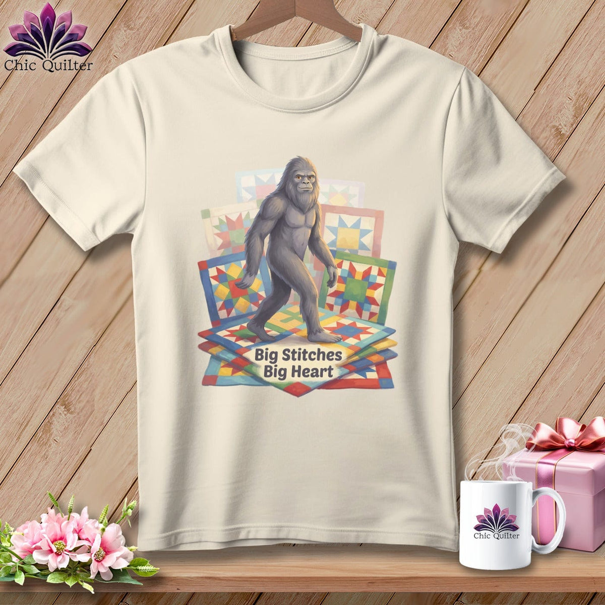 MyDesigns Physical Item S / Natural Big's Quilted Forest ~ Relaxed Fit Tee