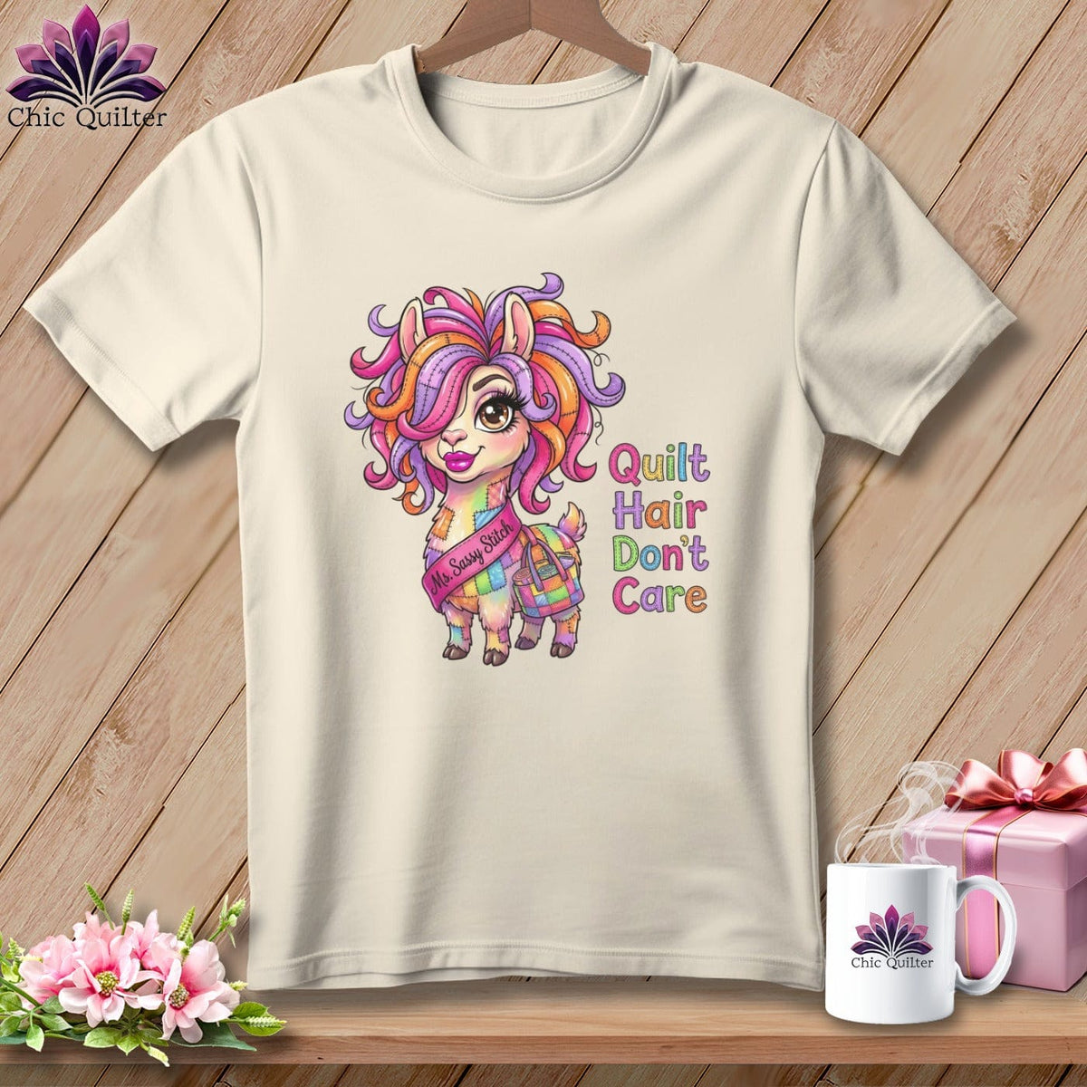 MyDesigns Physical Item S / Natural Big Stitches Big Heart ~ Relaxed Fit Tee