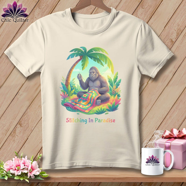 MyDesigns Physical Item S / Natural Big Stitching in Paradise ~ Relaxed Fit Tee