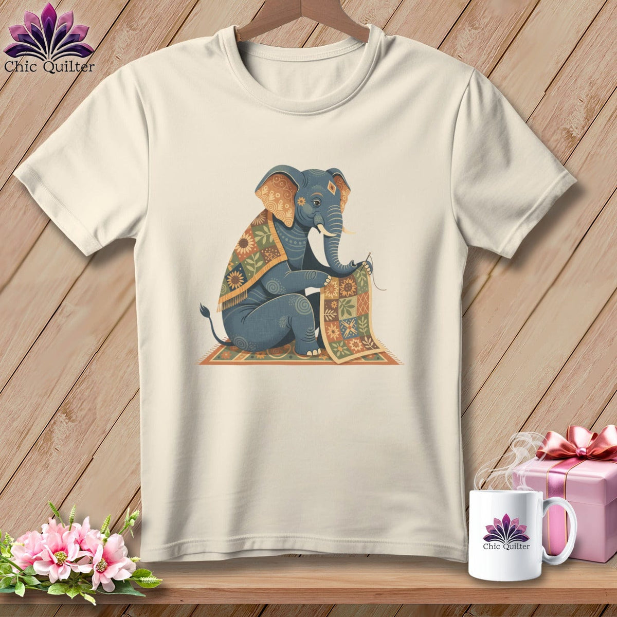 MyDesigns Physical Item S / Natural Elephant Emperor Stitcher ~ Relaxed Fit Tee