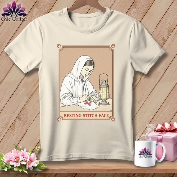 MyDesigns Physical Item S / Natural Florence Needle-Gale - Resting Stitch Face ~ Relaxed Fit Tee