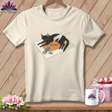 MyDesigns Physical Item S / Natural HELPING ~ Cat on the Cutting Mat ~ Relaxed Fit Tee