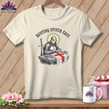 MyDesigns Physical Item S / Natural Joan of Sew - Resting Stitch Face ~ Relaxed Fit Tee