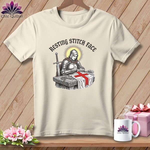 MyDesigns Physical Item S / Natural Joan of Sew - Resting Stitch Face ~ Relaxed Fit Tee
