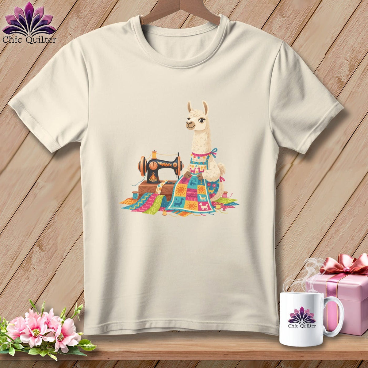 MyDesigns Physical Item S / Natural LaMama is Stitching - Back Off! ~ Relaxed Fit Tee