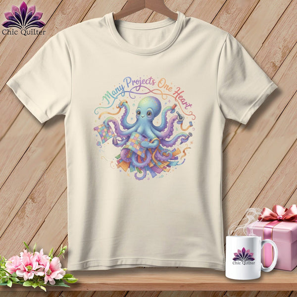 MyDesigns Physical Item S / Natural Many Projects One Heart ~ Relaxed Fit Tee