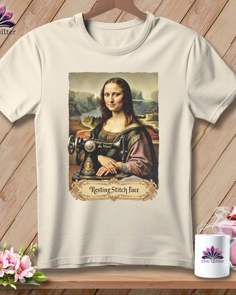 MyDesigns Physical Item S / Natural Mona Sewsa - Resting Stitch Face ~ Relaxed Fit Tee