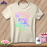 MyDesigns Physical Item S / Natural My Sewing Room Is My Happy Place ~ Relaxed Fit Tee