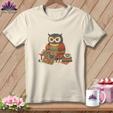 MyDesigns Physical Item S / Natural Owlways Ready for Tea & Quilts ~ Relaxed Fit Tee