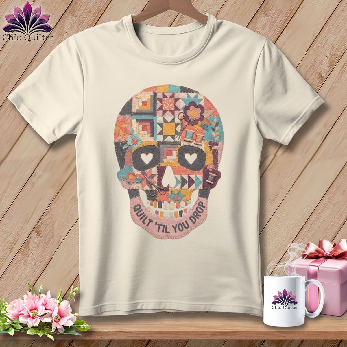 MyDesigns Physical Item S / Natural Quilt 'Til You Drop ~ Relaxed Fit Tee