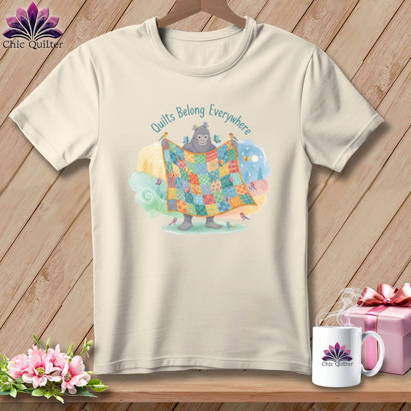 MyDesigns Physical Item S / Natural Quilts Belong Everywhere! ~ Relaxed Fit Tee